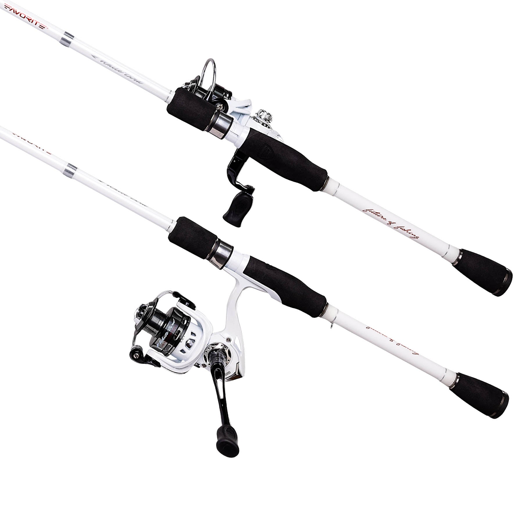 black and white fishing pole White Bird Spinning Combo (Old Model) Whitebird 7'3" Medium Light with 2000 series reel