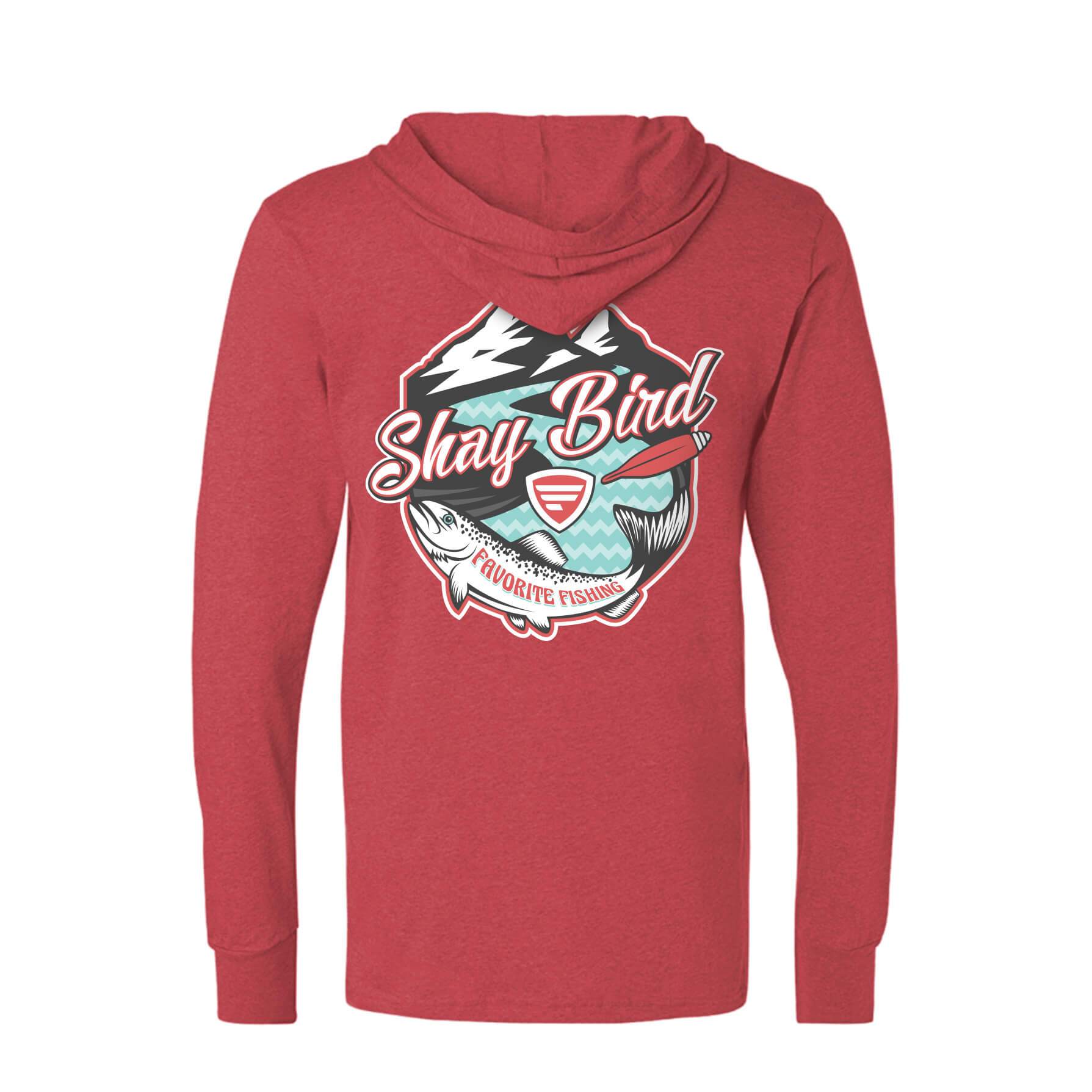 Shay Bird Lightweight Tri-Blend Hoodie | Favorite Fishing XL / Lilac