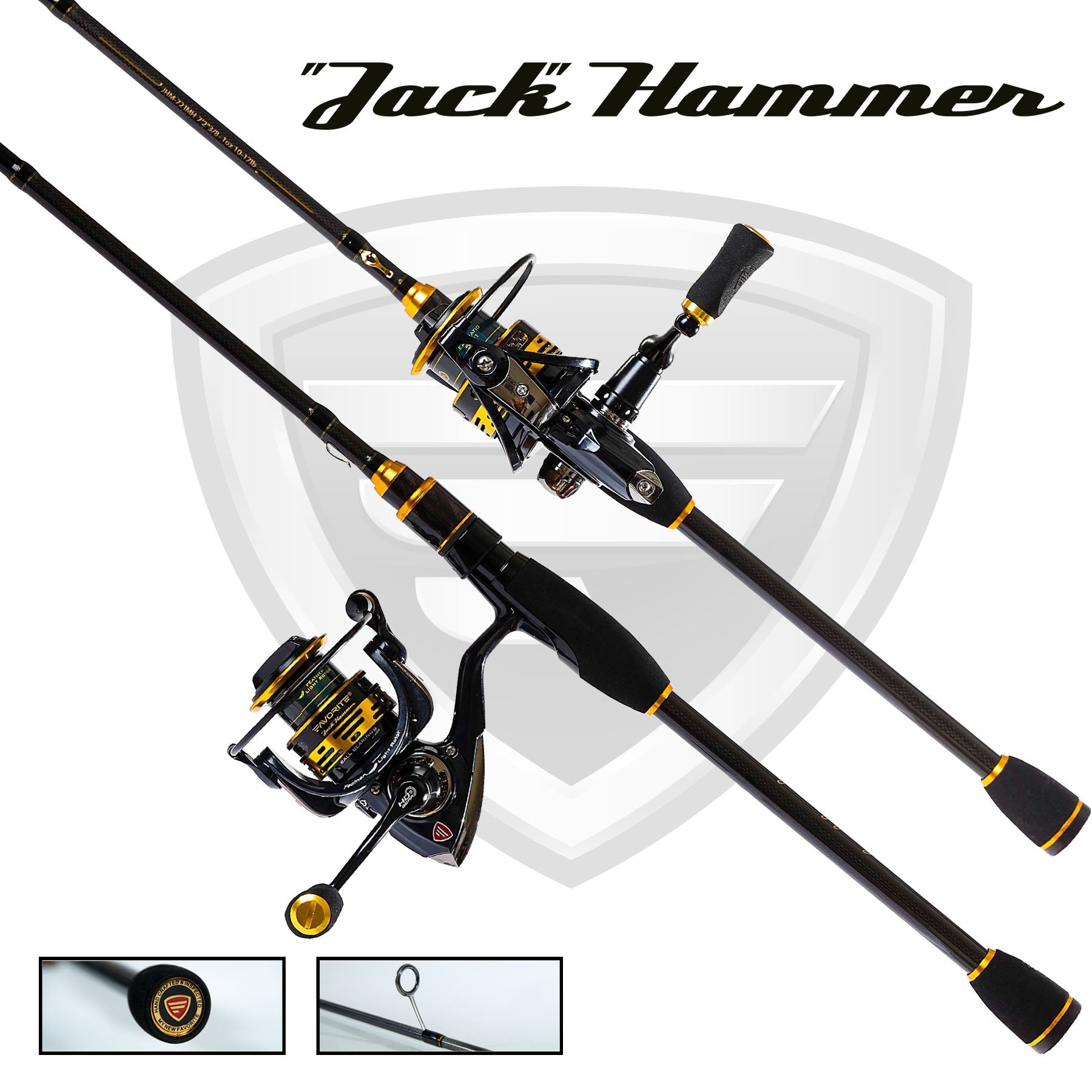 Favorite Jack Hammer 7'6 Spinning Rod Medium Heavy - both handed- Retip to  6'9