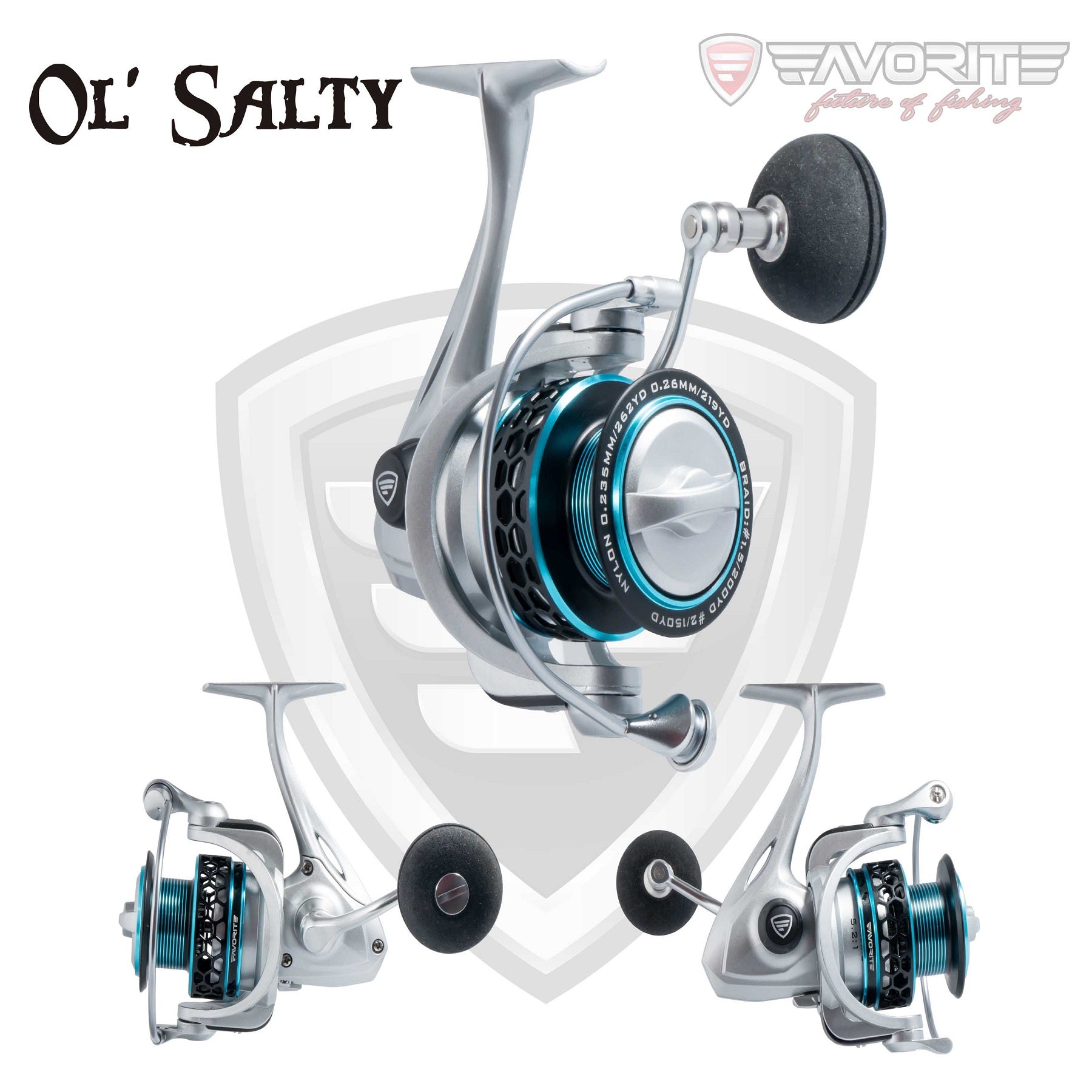 Favorite OLS5000 Ol' Salty Spinning Reel 8 + 1 Bb Sz 5000