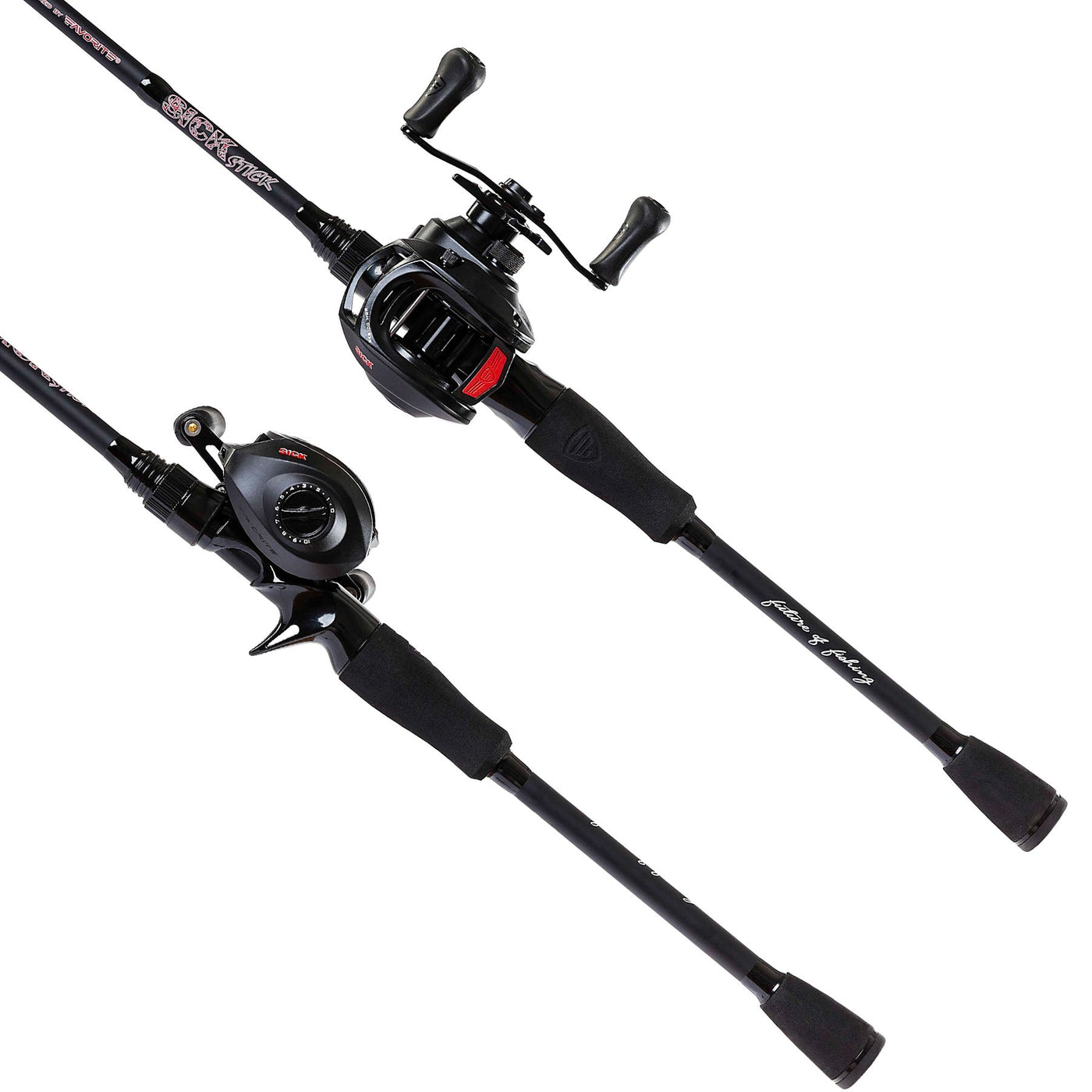 Baitcaster Bass Fishing Rod and Reel Combo Lefty