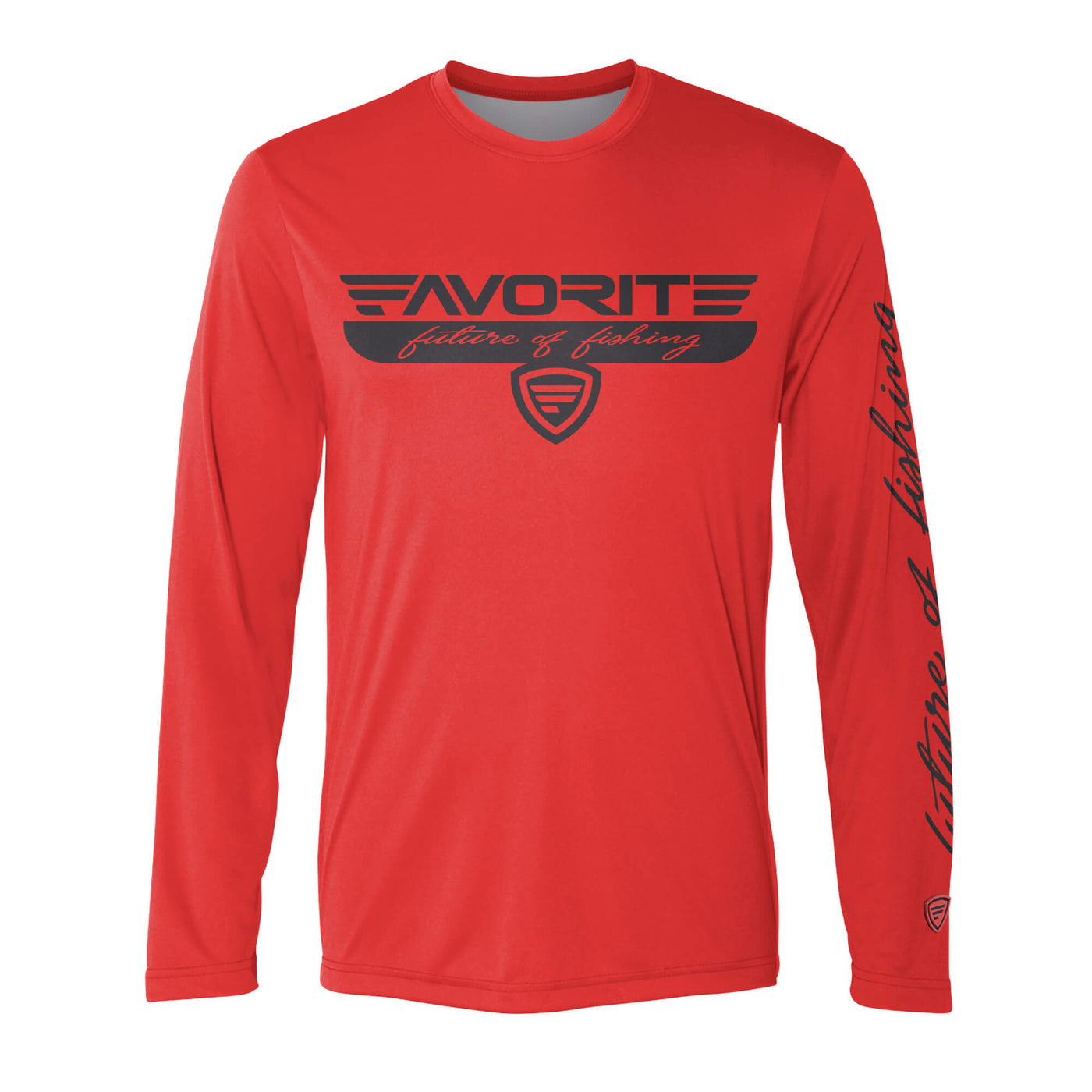 Favorite Fishing Performance Long Sleeve T-Shirt Red - Size - 3XL