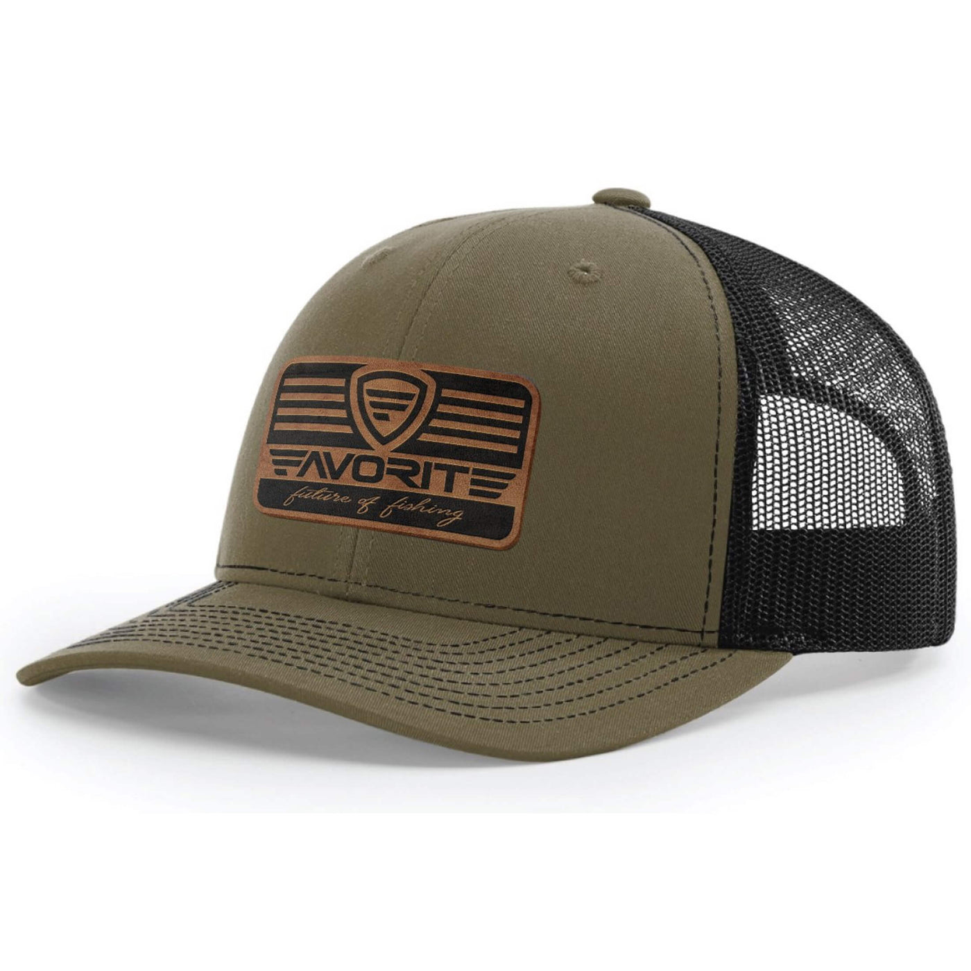 Franchise Leather Patch Hat | Favorite Fishing Loden/Black